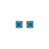 22K Gold Turquoise Stud Earrings